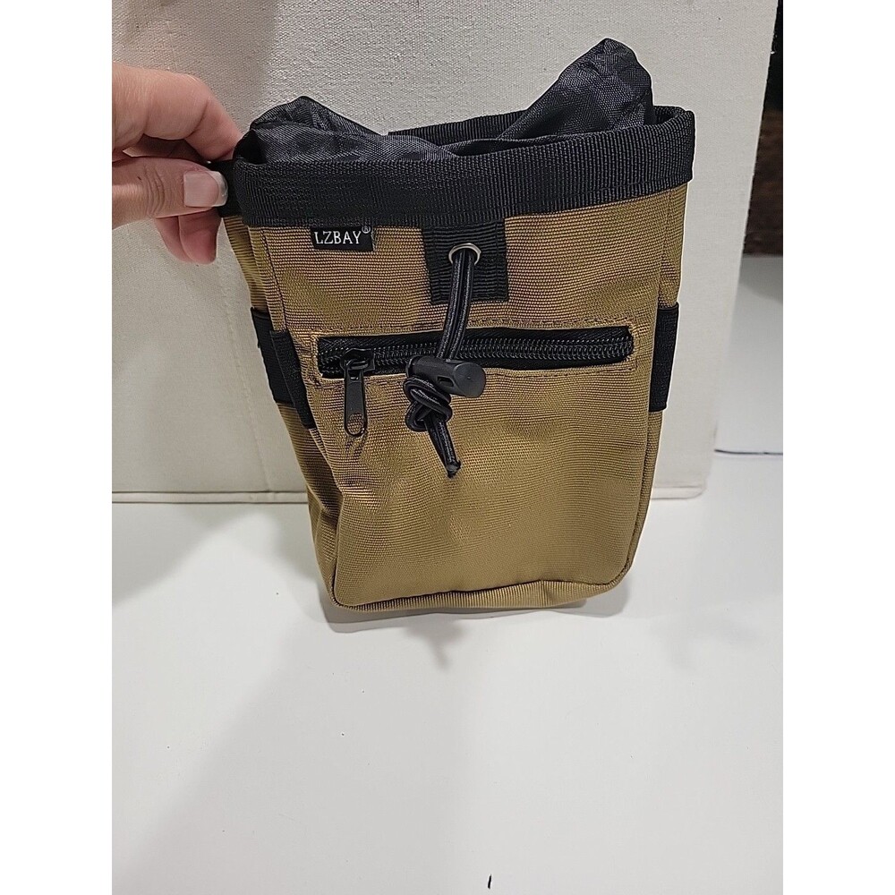 Tool Pouch Nails Screws Bag with Belt Clip XL Khaki B8